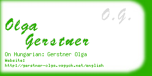 olga gerstner business card